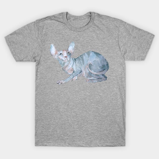 Sphynx cat T-Shirt by Kuhtina